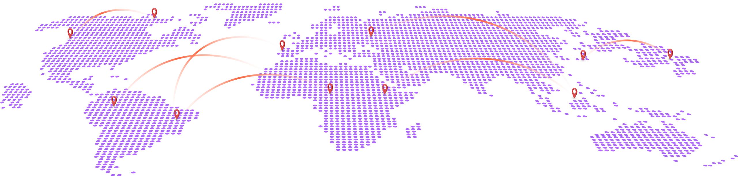 Worldwide shipping map